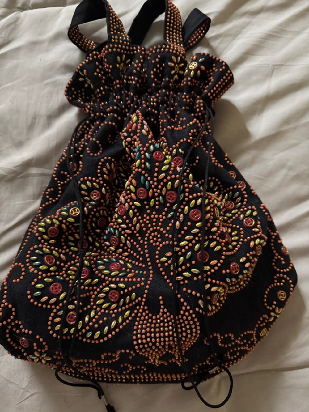 Vintage Black beaded peacock purse Unbranded - Picture 3 of 4